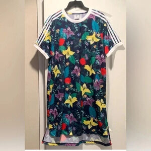 Adidas Floral Allover Print Dress Size Medium